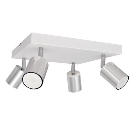 LED-kohdevalaisin TUNE 4xGU10/4,8W/230V mattakromi/valkoinen