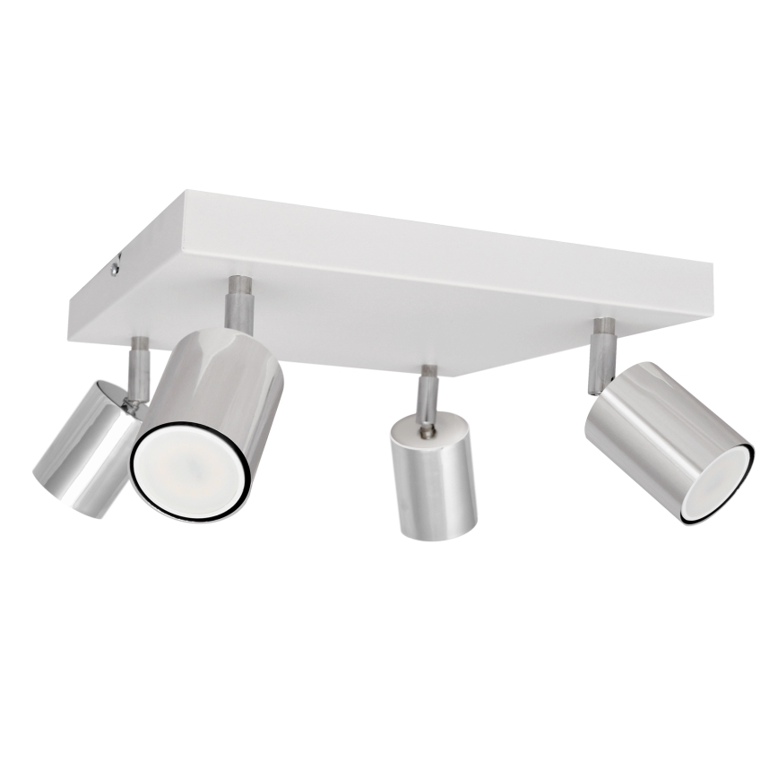 LED-kohdevalaisin TUNE 4xGU10/4,8W/230V mattakromi/valkoinen