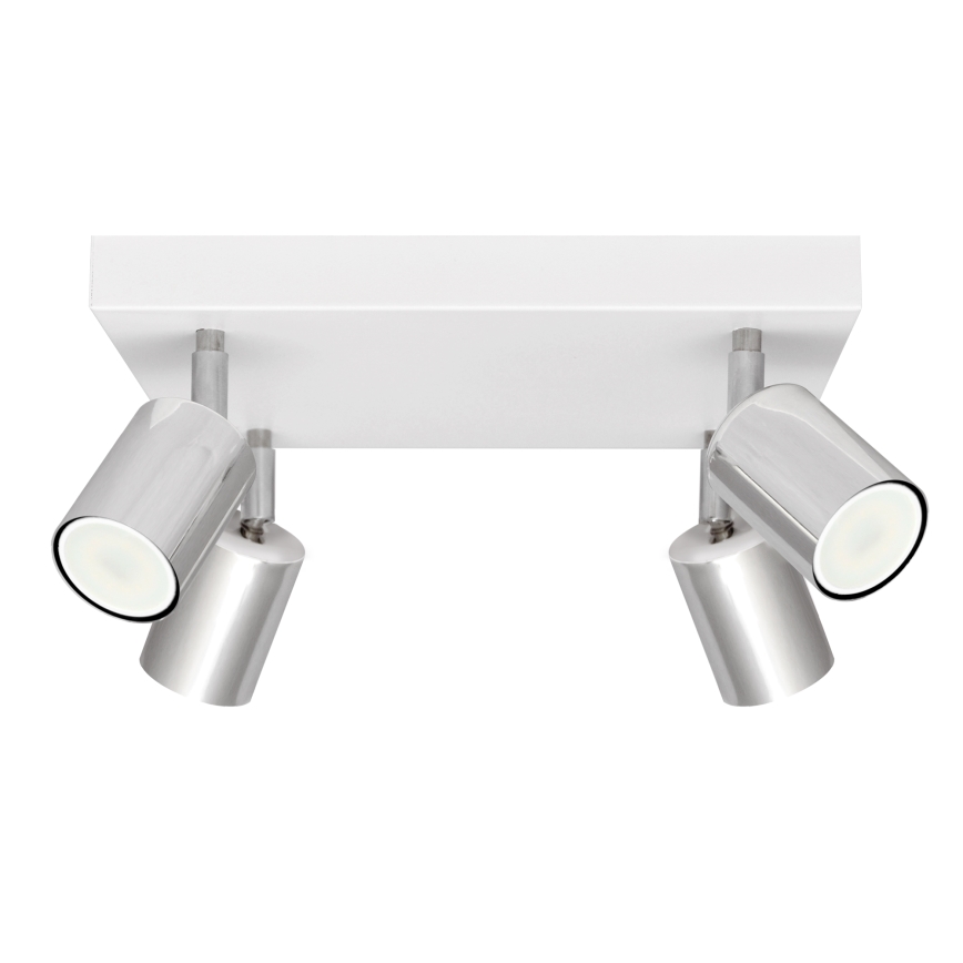 LED-kohdevalaisin TUNE 4xGU10/4,8W/230V mattakromi/valkoinen
