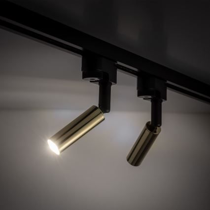 LED-kohdevalaisin 1-vaiheiselle kiskojärjestelmälle LAGOS 1xG9/3W/230V kulta/musta