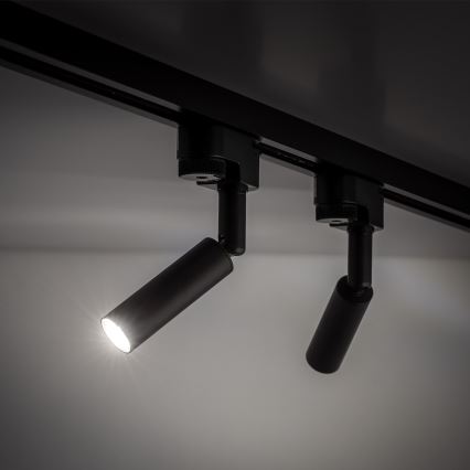 LED-kohdevalaisin 1-vaiheiselle kiskojärjestelmälle LAGOS 1xG9/3W/230V musta