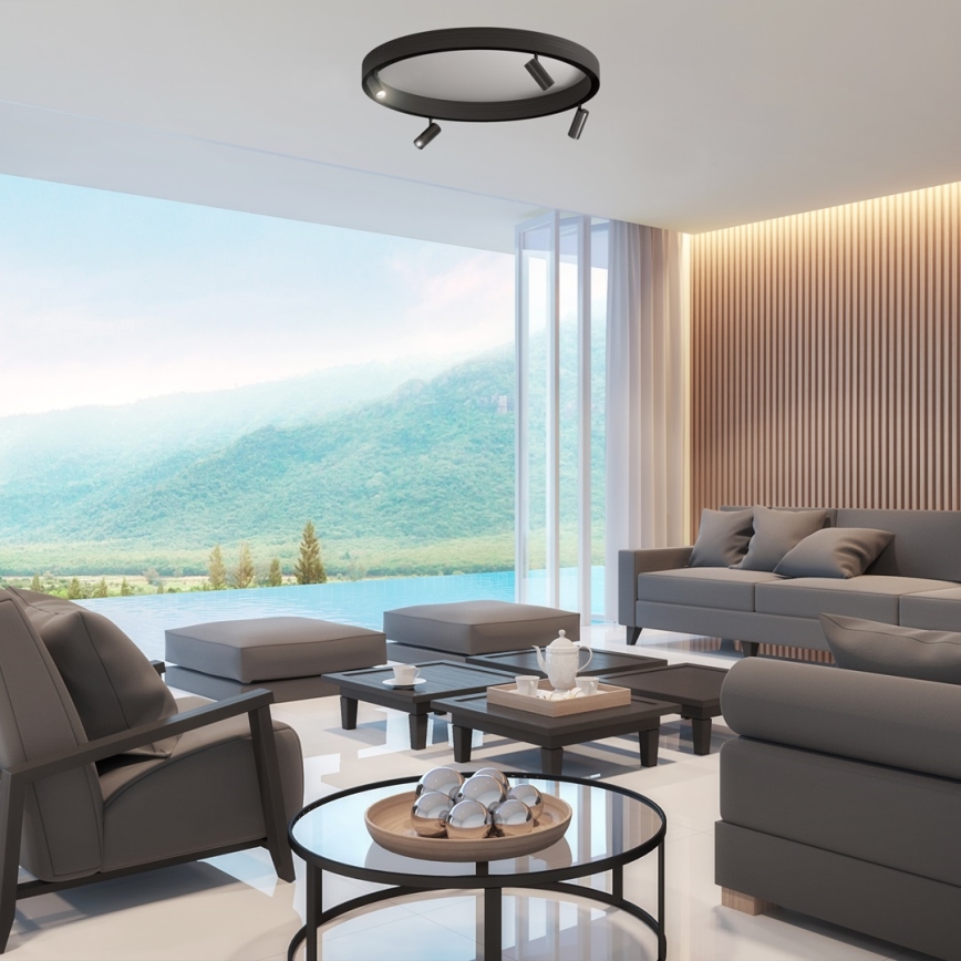 LED Kohdevalo kiskojärjestelmään MAGNETIC TRACK LED/7W/48V 4000K musta