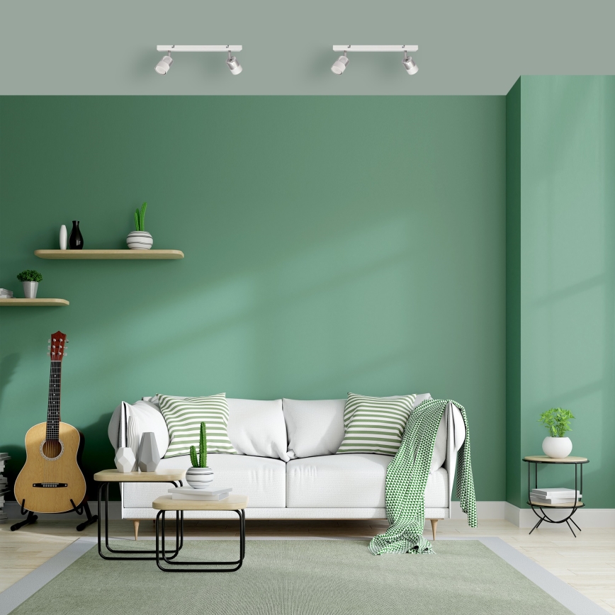 LED-kohdevalo TUBSSON 2xGU10/4,8W/230V valkoinen/kiiltävä kromi