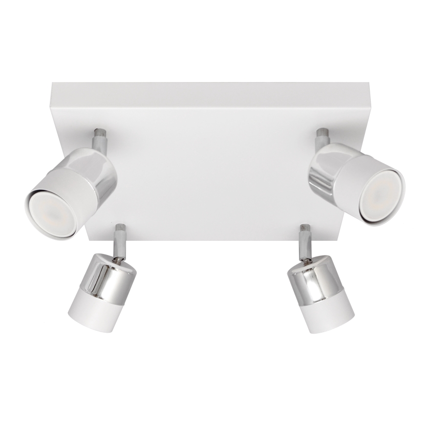 LED-kohdevalo TUBSSON 4xGU10/4,8W/230V valkoinen/kiiltävä kromi