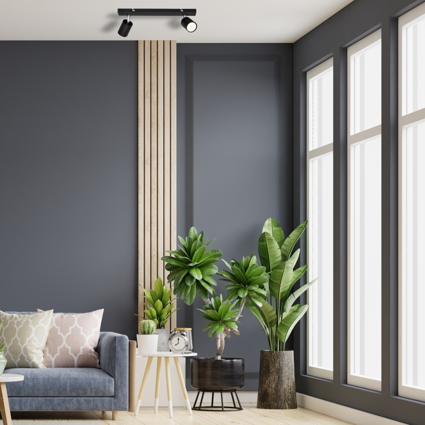 LED-kohdevalo TUNE 2xGU10/4,8W/230V musta