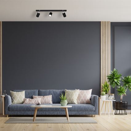 LED-kohdevalo TUNE 3xGU10/4,8W/230V musta