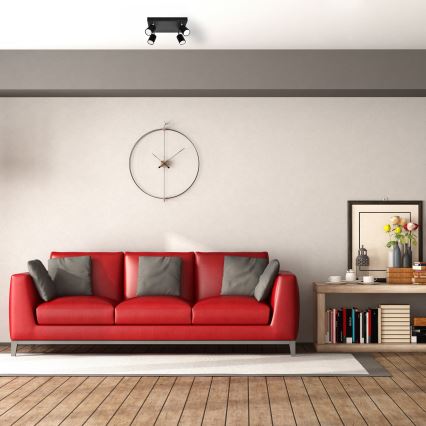 LED-kohdevalo TUNE 4xGU10/4,8W/230V musta