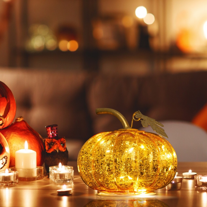 LED-koriste HALLOWEEN LED/2xAA kurpitsa