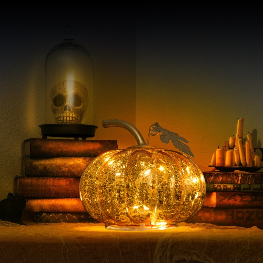 LED-koriste HALLOWEEN LED/2xAA kurpitsa