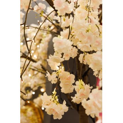 LED Joulukoristeinen keinotekoinen puu KIRSIKKAPUU 288xLED/230V 2,5 m kirsikka