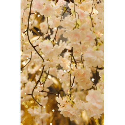 LED Joulukoristeinen keinotekoinen puu KIRSIKKAPUU 288xLED/230V 2,5 m kirsikka