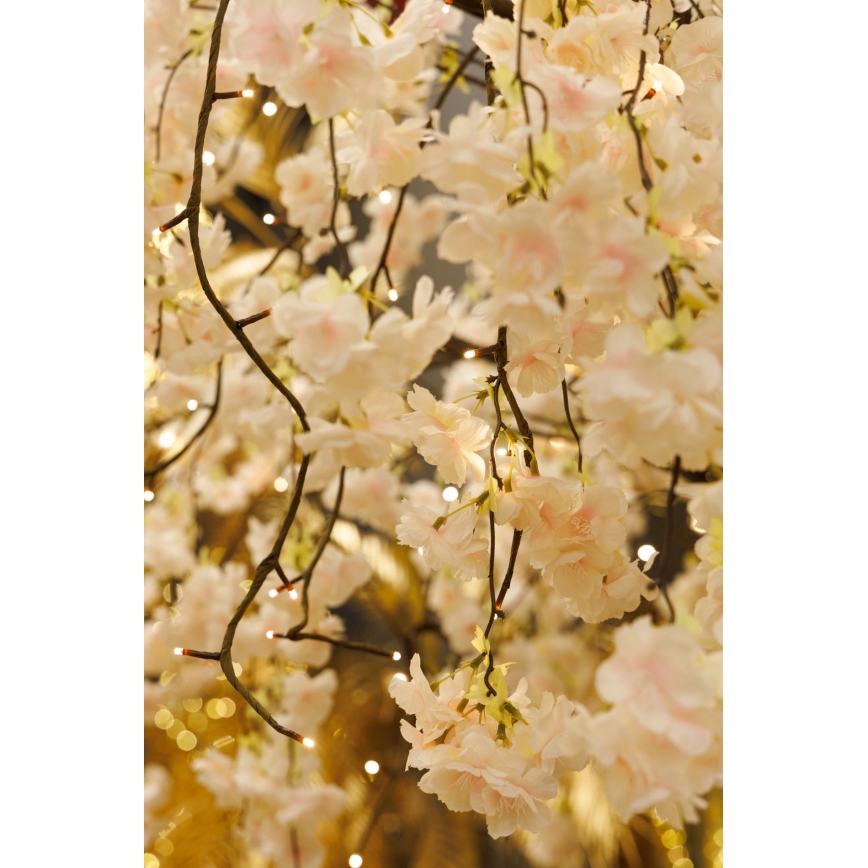 LED Joulukoristeinen keinotekoinen puu KIRSIKKAPUU 288xLED/230V 2,5 m kirsikka