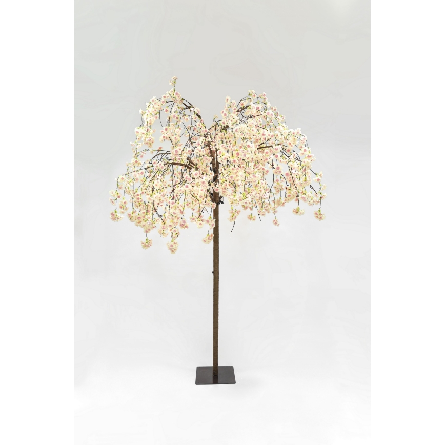 LED Joulukoristeinen keinotekoinen puu KIRSIKKAPUU 288xLED/230V 2,5 m kirsikka