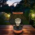 LED Koristeellinen pöytävalaisin LED/3xAA musta/kupari