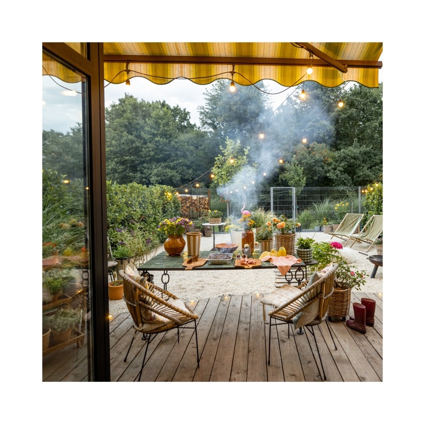 LED koristeketju ulkokäyttöön BAJA ST64 20xE27/1W/230V 10,9m IP44 lämpimänvalkoinen