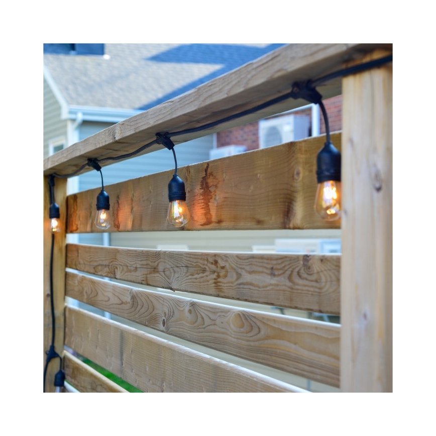 LED koristeketju ulkokäyttöön BAJA ST64 20xE27/1W/230V 10,9m IP44 lämpimänvalkoinen