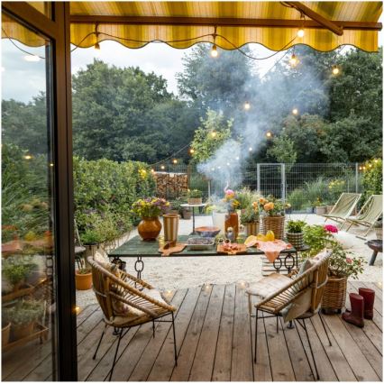 LED koristeketju ulkokäyttöön BAJA ST64 20xE27/1W/230V 20,9m IP44 lämpimänvalkoinen