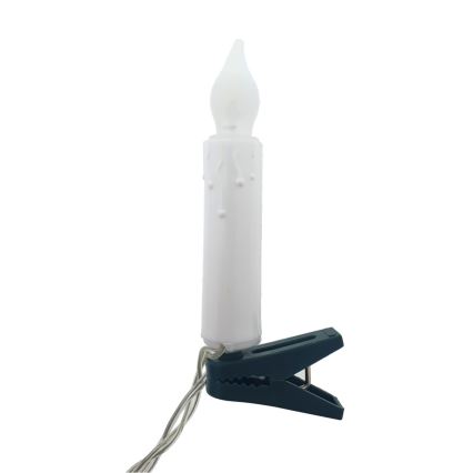 LED-koristevaloketju 10xLED/2xAA 1,65 m lämmin valkoinen, kynttilämuotoiset valot
