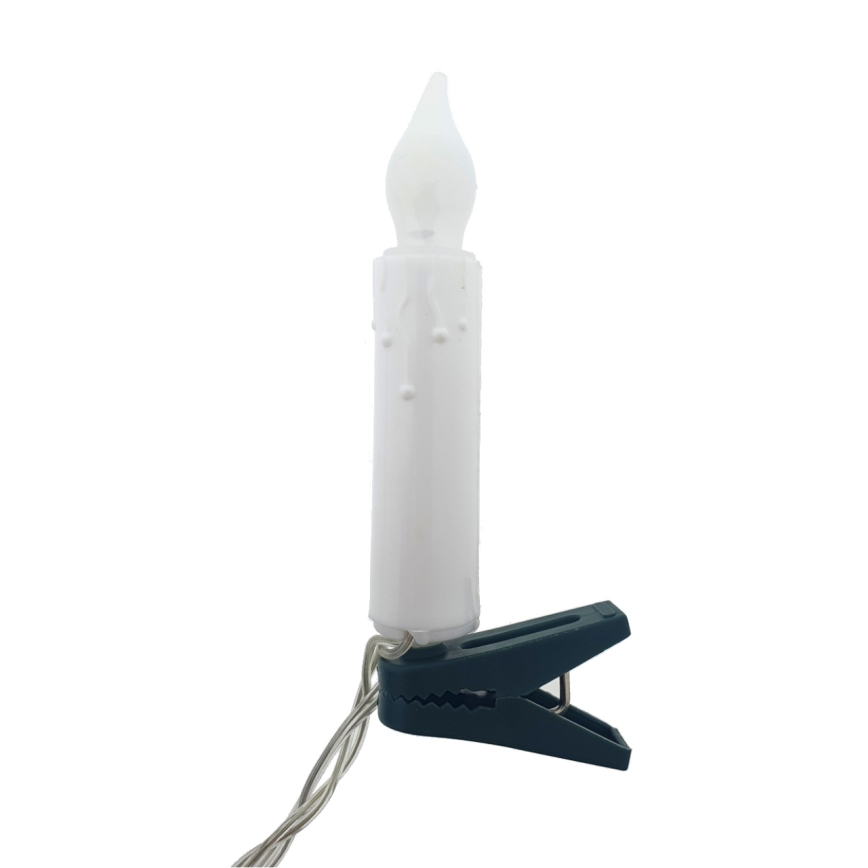 LED-koristevaloketju 10xLED/2xAA 1,65 m lämmin valkoinen, kynttilämuotoiset valot