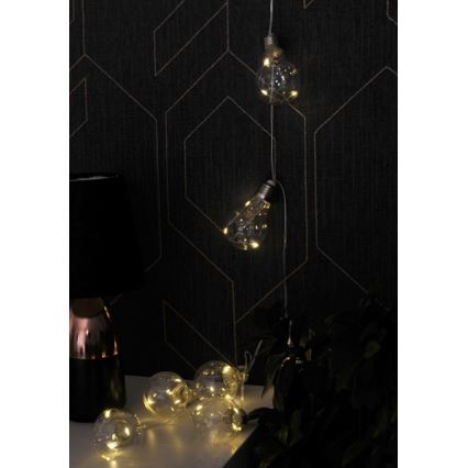 LED-koristevaloketju SMOLDER 2,1 m 10xLED/2xAA