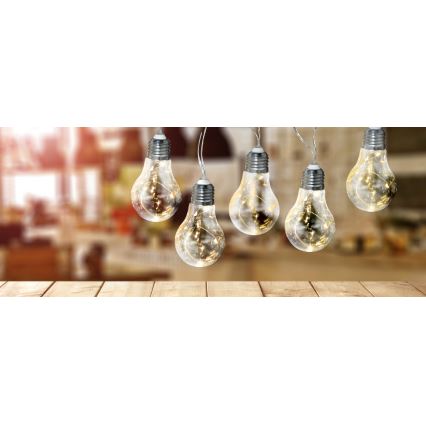 LED-koristevaloketju SMOLDER 2,1 m 10xLED/2xAA