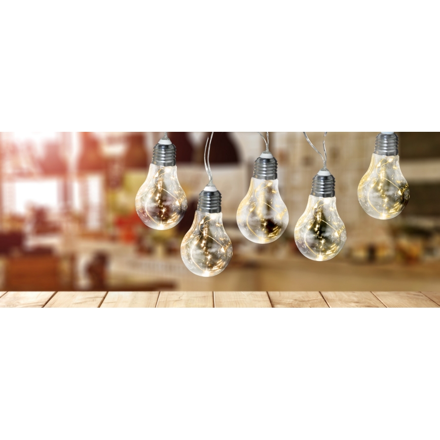 LED-koristevaloketju SMOLDER 2,1 m 10xLED/2xAA