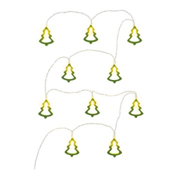 LED-koristevalosarja 10xLED/2xAA 1,6m lämmin valkoinen