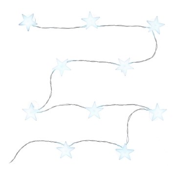 LED koristevalosarja imukuppeilla 10xLED/2xAA 1,8m kylmän valkoinen