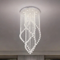 LED-kristallikatto-valaisin NAURU LED/30 W/230 V, Ø 60 cm, kiiltävä kromi + kaukosäädin
