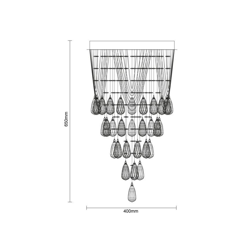 Kristallinen LED-kattovalaisin MAJURO LED/30W/230V, halkaisija 40 cm, kiiltävä kromi + kaukosäädin