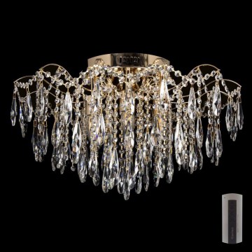 LED kristallikattovalaisin 6xE27/60W/230V + 6xLED/3W + kaukosäädin