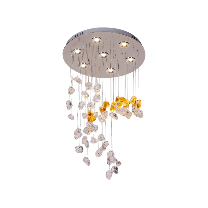 LED-kristallikattovalaisin AVARA LED/24W/230V halkaisija 40 cm, kiiltävä kromi + kaukosäädin