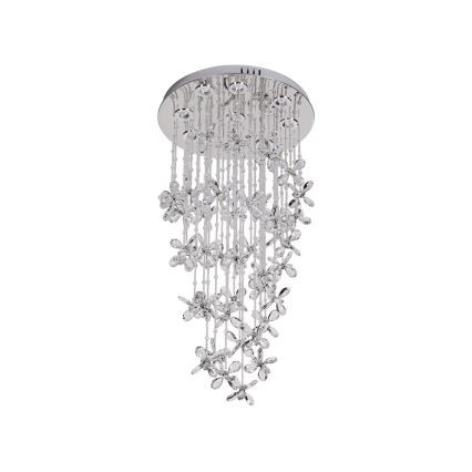 LED kristallikattovalaisin SAMOA LED/30W/230V pr. 40 cm kiiltävä kromi + kaukosäädin
