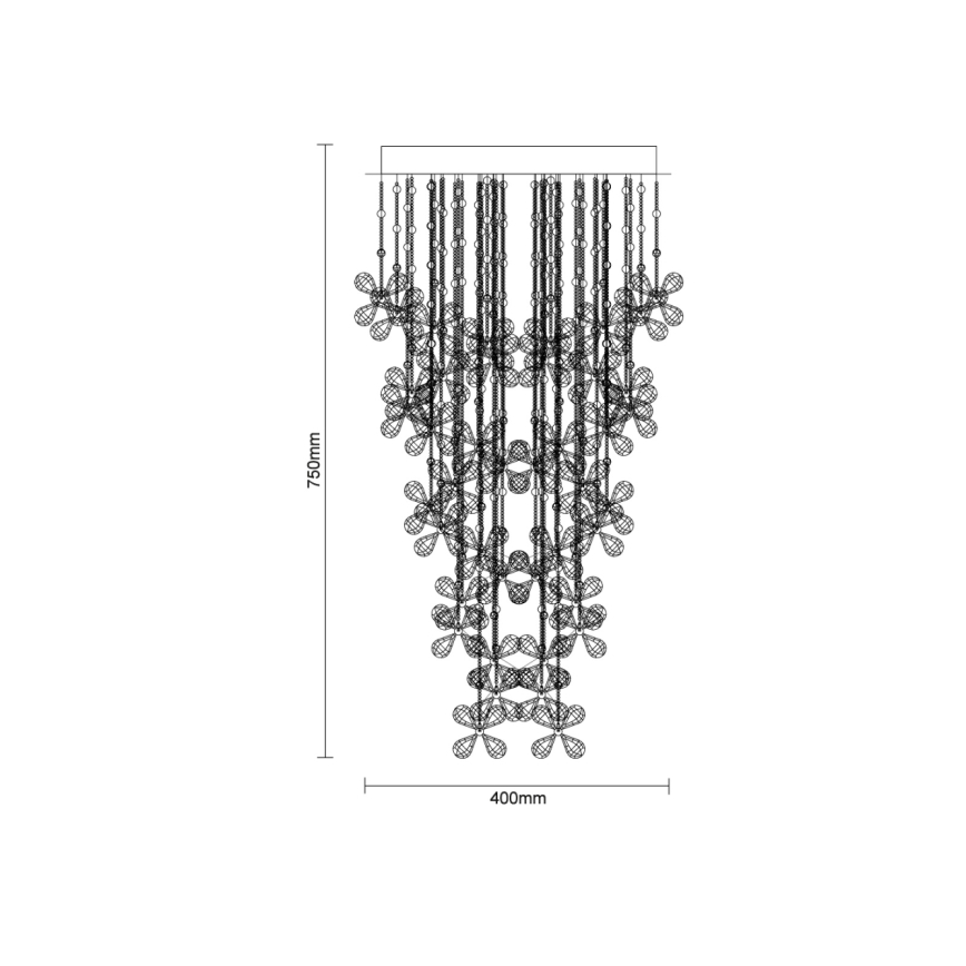 LED kristallikattovalaisin SAMOA LED/30W/230V pr. 40 cm kiiltävä kromi + kaukosäädin