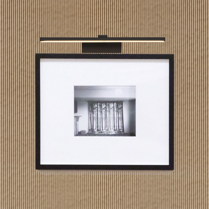 LED-kuvavalo LED/9W/230V 3000K 39 cm musta