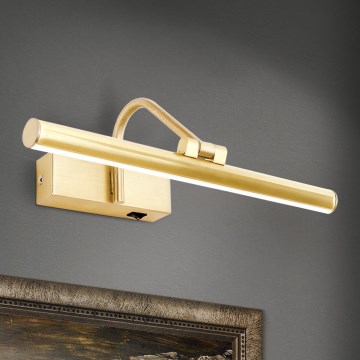 LED-kuvavalo PORTRAIT LED/6W/230V 30 cm kulta