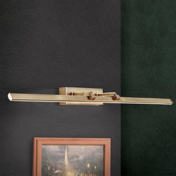 LED-kuvavalo PUBLIO LED/15W/230V 75 cm kulta/patina