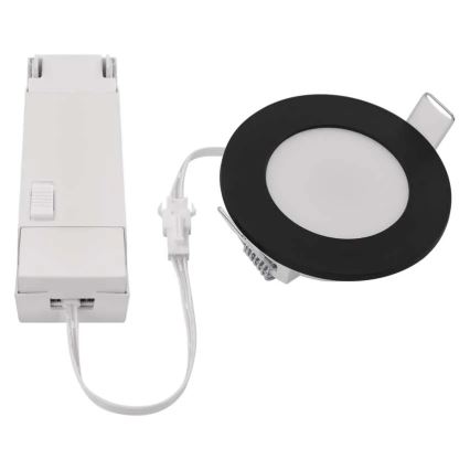 LED Kylpyhuoneen alasvalaisin LORI LED/4,5W/230V IP65 2700/4000K Ø 8,5 cm musta