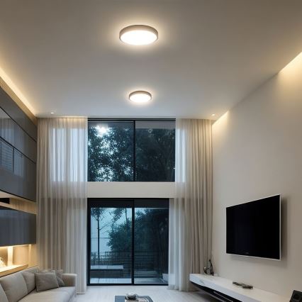 LED Kylpyhuoneen kattovalaisin SAMSUNG CHIP LED/18W/230V IP44 3000K halkaisija 25 cm musta