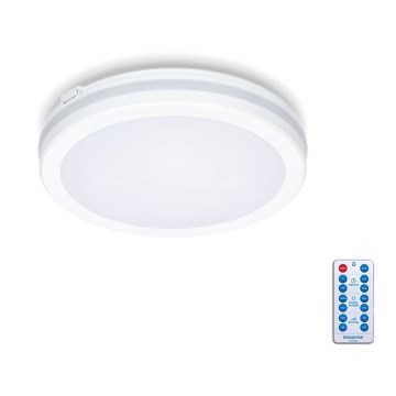 LED Kylpyhuoneen kattovalaisin anturilla LED/12W/230V 3000/4000/6500K IP65 halkaisija 20 cm valkoinen + kaukosäädin