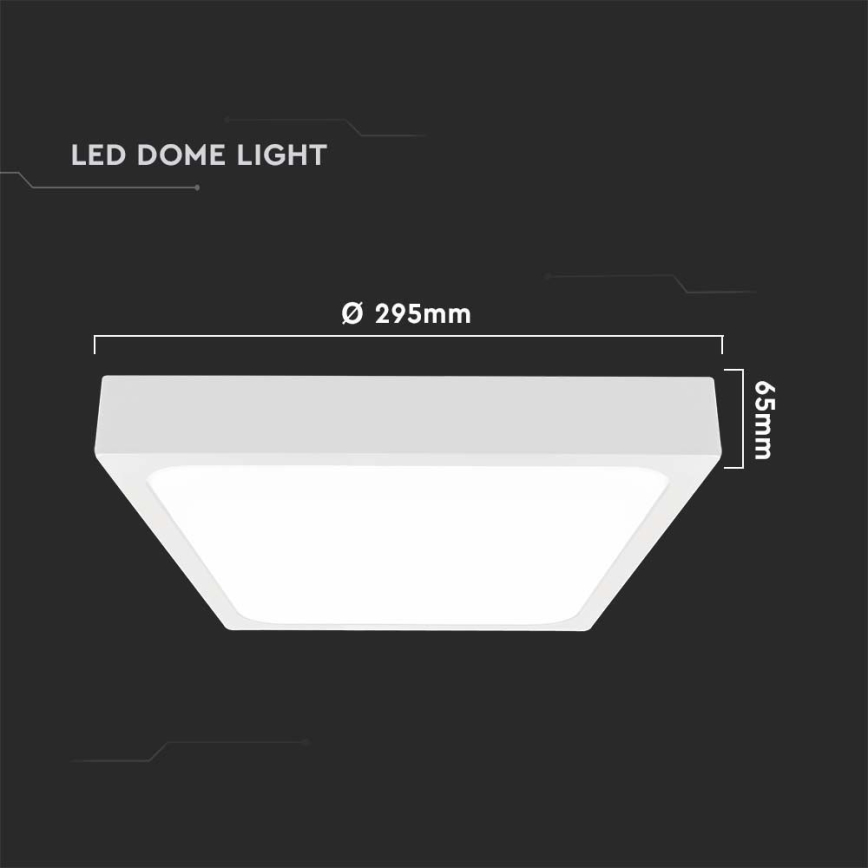 LED Kylpyhuoneen kattovalaisin sensorilla LED/24W/230V 4000K IP44 29,5x29,5 cm valkoinen