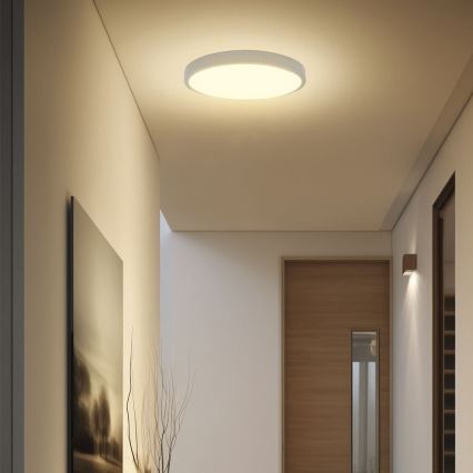 LED Kylpyhuoneen kattovalaisin anturilla SAMSUNG CHIP LED/36W/230V IP44 4000K halkaisija 42 cm valkoinen + kaukosäädin