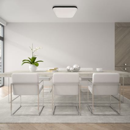 LED Kylpyhuoneen kattovalaisin anturilla NEMO LED/16W/230V IP44 musta