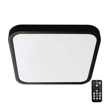 LED Kylpyhuoneen kattovalaisin anturilla SAMSUNG CHIP LED/18W/230V IP44 4000K 29x29 cm musta + kaukosäädin