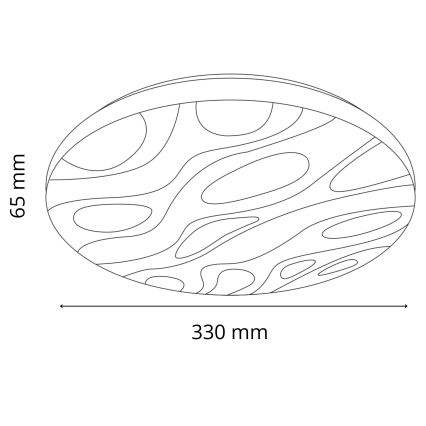 LED Kylpyhuoneen kattovalaisin CLOUD LED/18W/230V d. 33 cm IP44