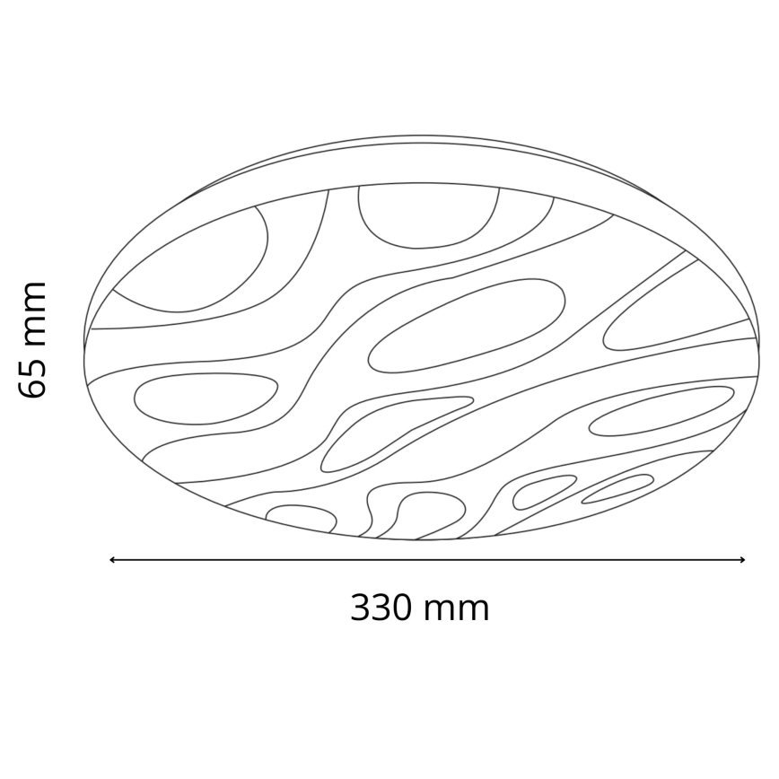 LED Kylpyhuoneen kattovalaisin CLOUD LED/18W/230V d. 33 cm IP44