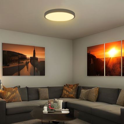 LED Kylpyhuoneen kattovalaisin SAMSUNG CHIP LED/36W/230V IP44 3000K halkaisija 35 cm musta