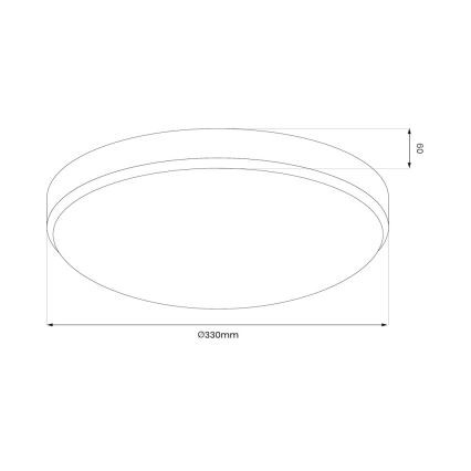 LED-kylpyhuoneen kattovalaisin MAYA LED/15W/230V Ø 33 cm IP44 kiiltävä kromi