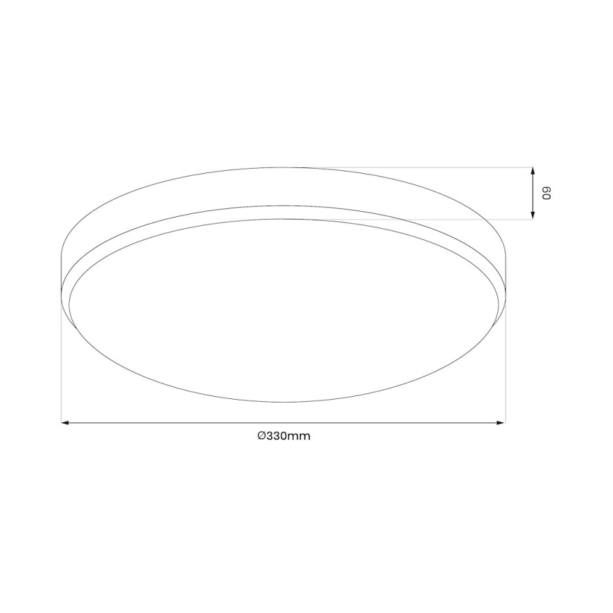 LED-kylpyhuoneen kattovalaisin MAYA LED/15W/230V Ø 33 cm IP44 kiiltävä kromi