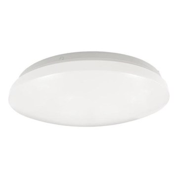 LED-kylpyhuoneen kattovalaisin OPAL, 12 W, 230 V, Ø 24,5 cm, IP44, valkoinen
